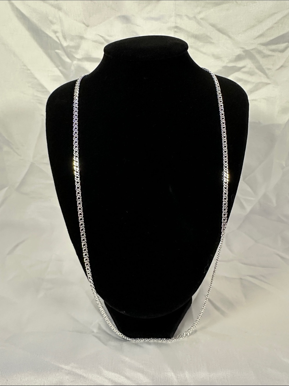 Brand New 925 Sterling Silver 24” 3.3mm Double Cuban Chain